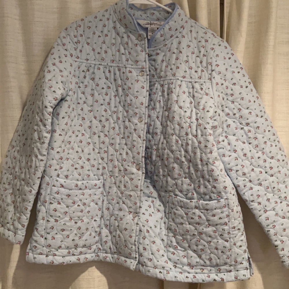 Quilted floral print jacket